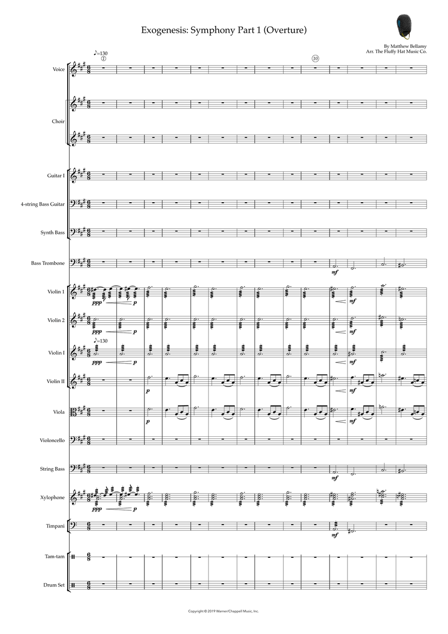 Exogenesis: Symphony Part I (overture) Large Ensemble scores gallery preview page 1