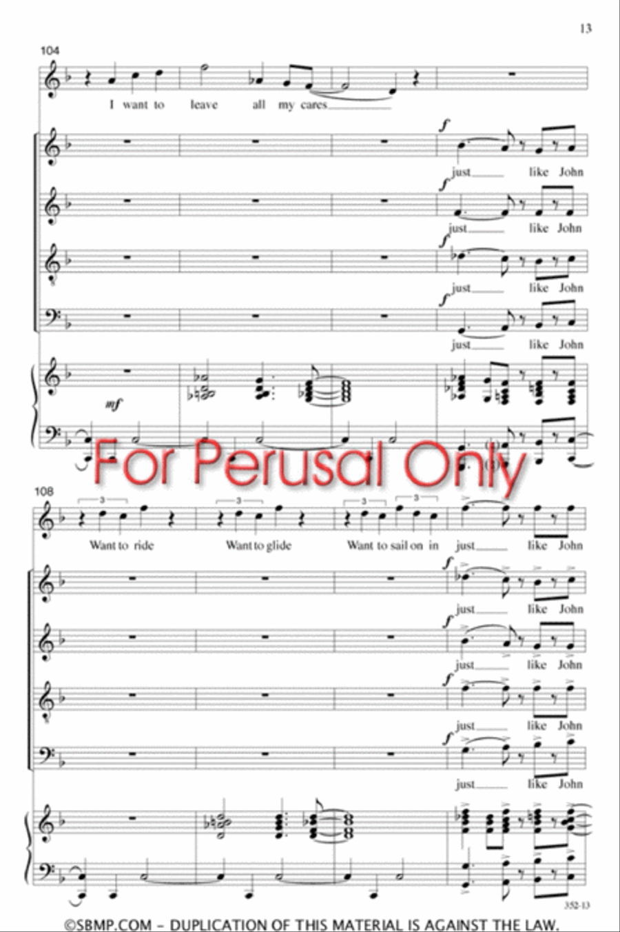 Walk in Jerusalem - SATB Octavo 4-Part scores gallery preview page 13