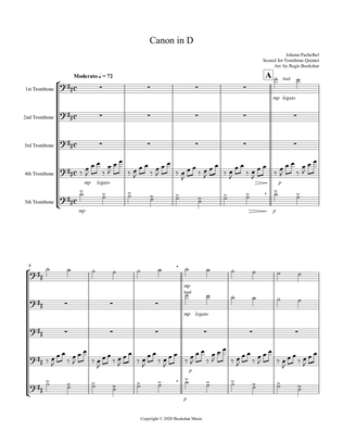Canon in D (Pachelbel) (D) (Trombone Quintet)
