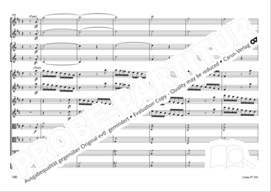 Concertone in D major Horn scores gallery preview page 101