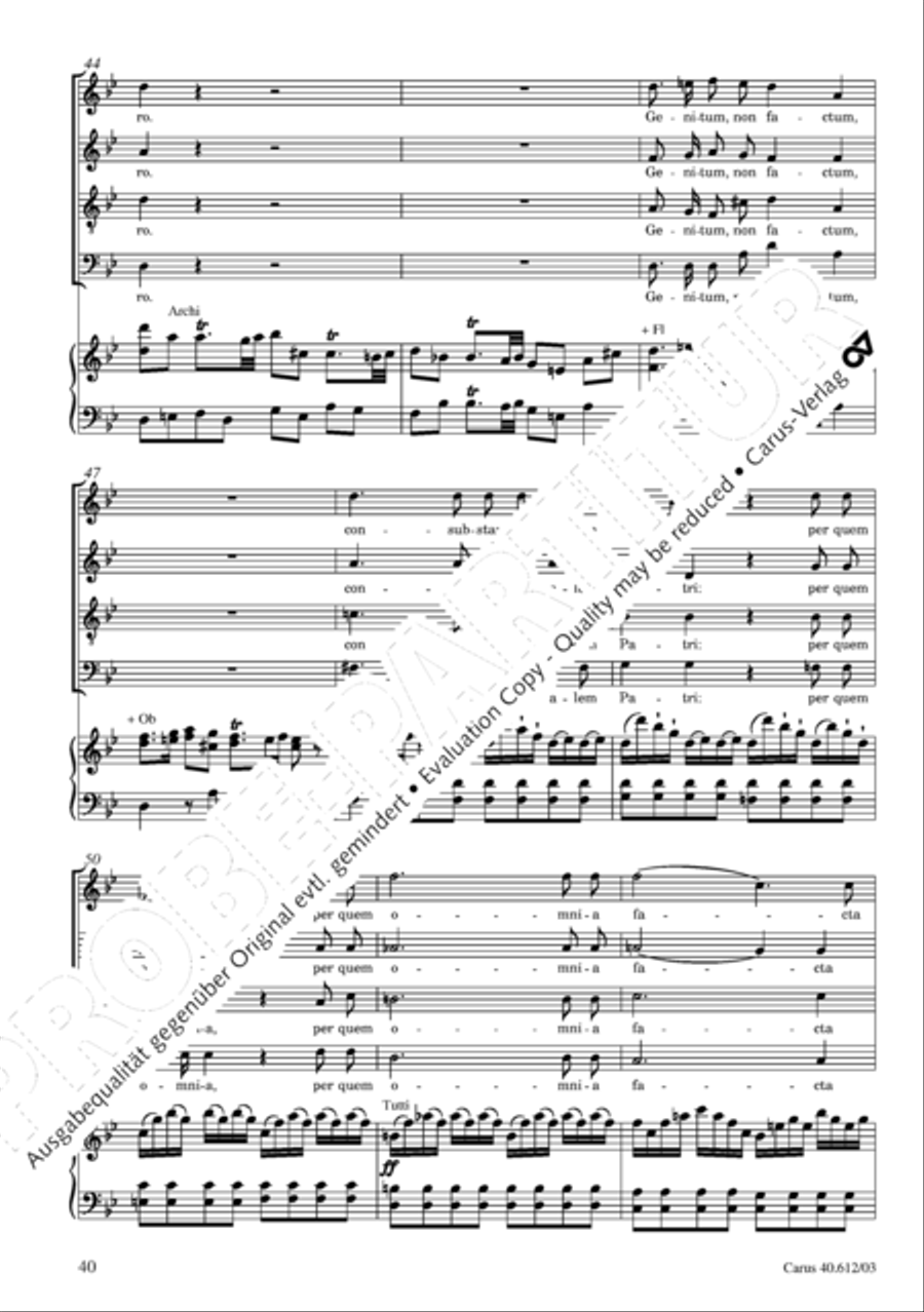 Harmoniemesse in B 4-Part scores gallery preview page 41