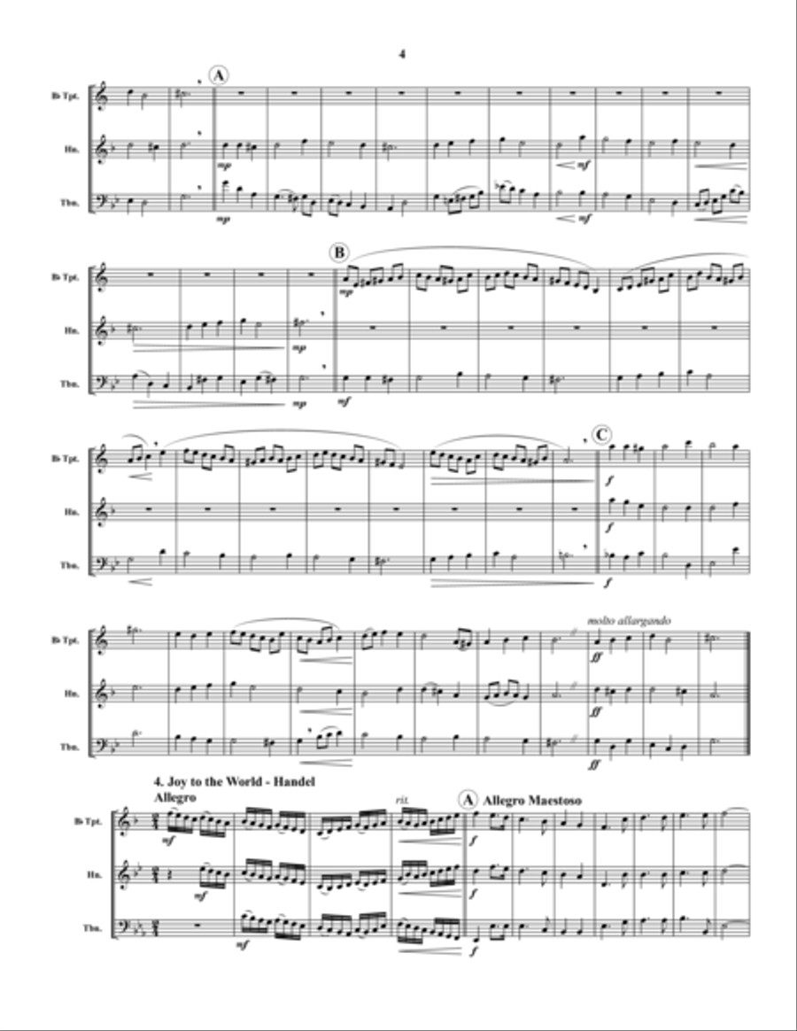 Ten Christmas Trios Brass Trio scores gallery preview page 4