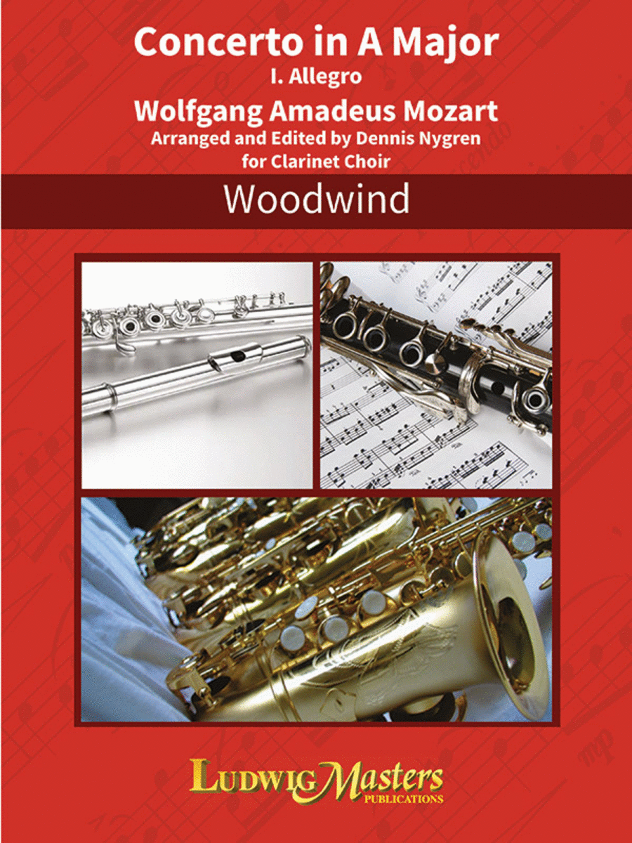 Concerto in A Major - I. Allegro Clarinet Choir scores gallery preview page 1