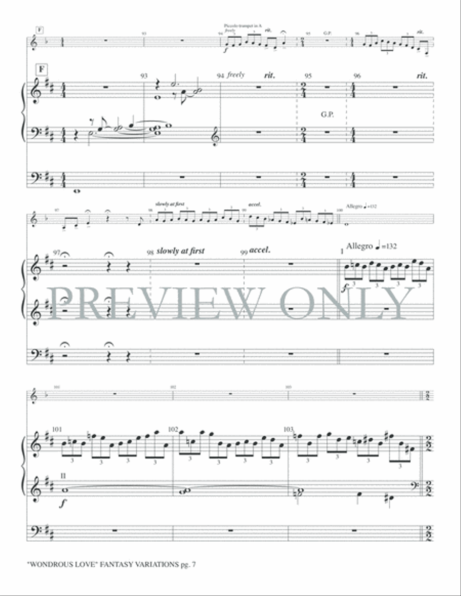Wondrous Love Fantasy Variations Small Ensemble scores gallery preview page 9
