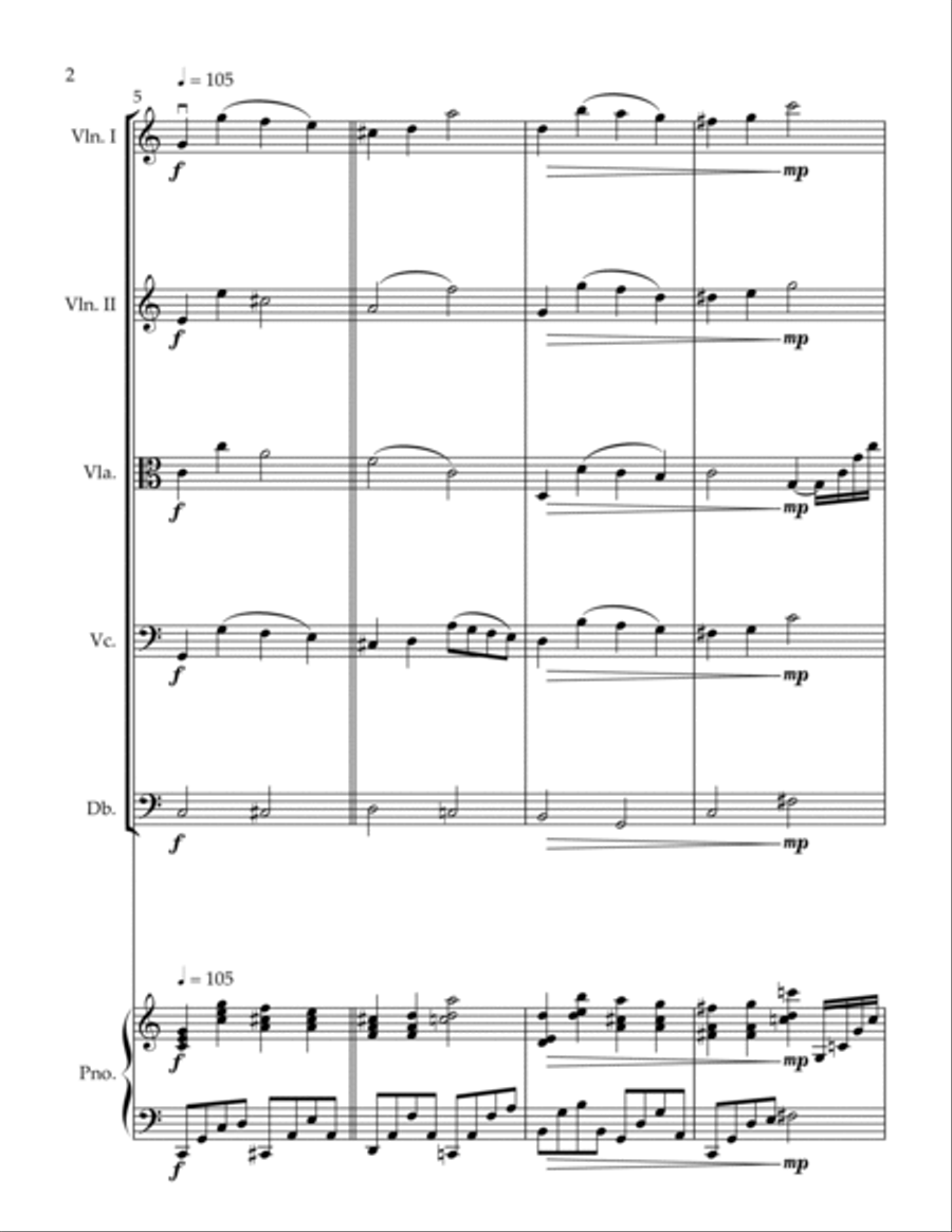 Opening Theme String Orchestra scores gallery preview page 2