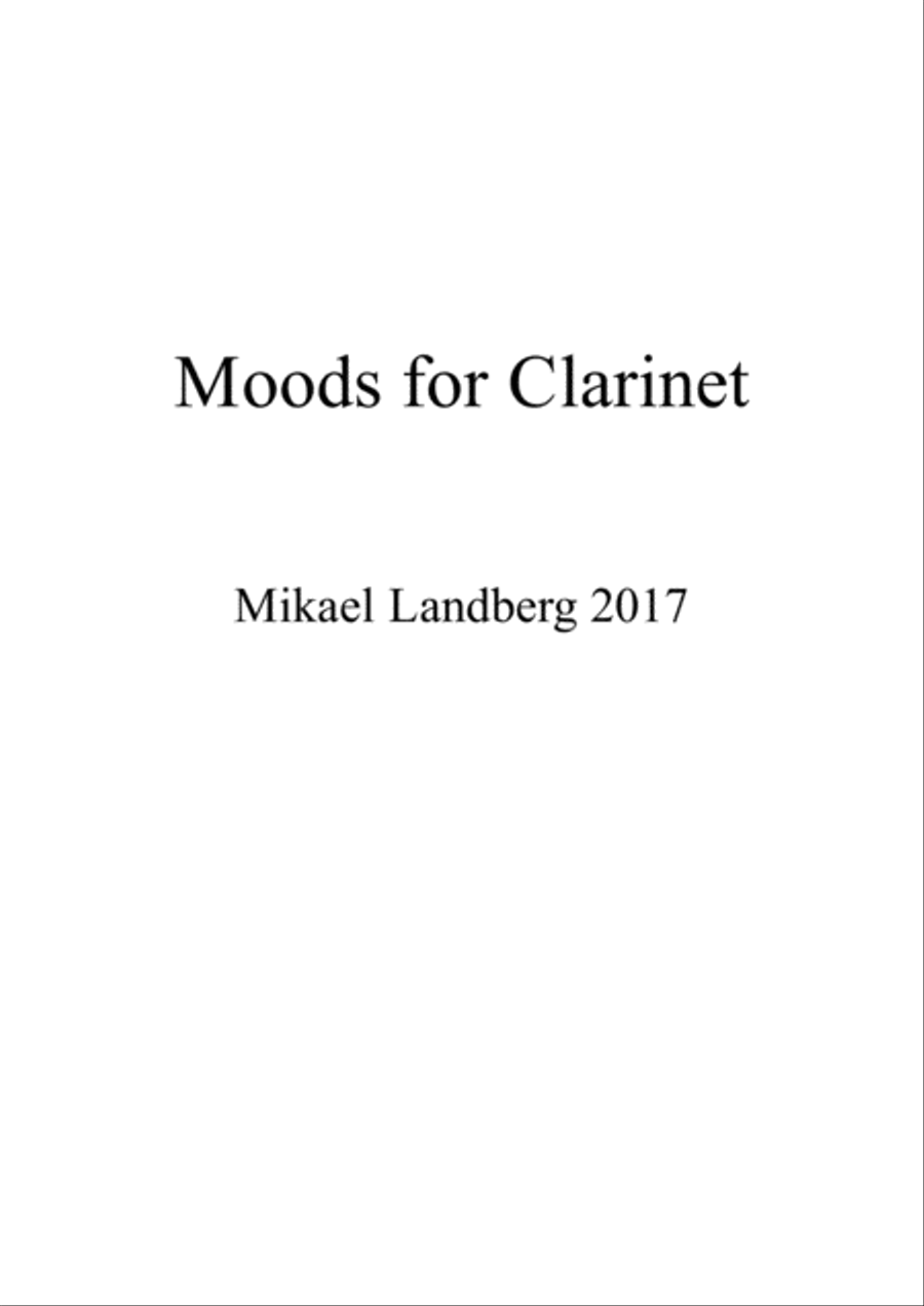 Moods for Clarinet Moods for Clarinet Clarinet Solo scores gallery preview page 1