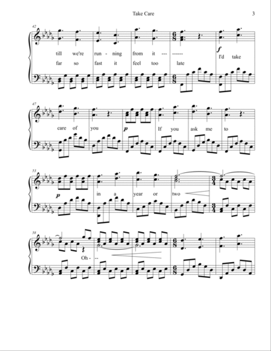 Take Care Take Care Voice scores gallery preview page 3