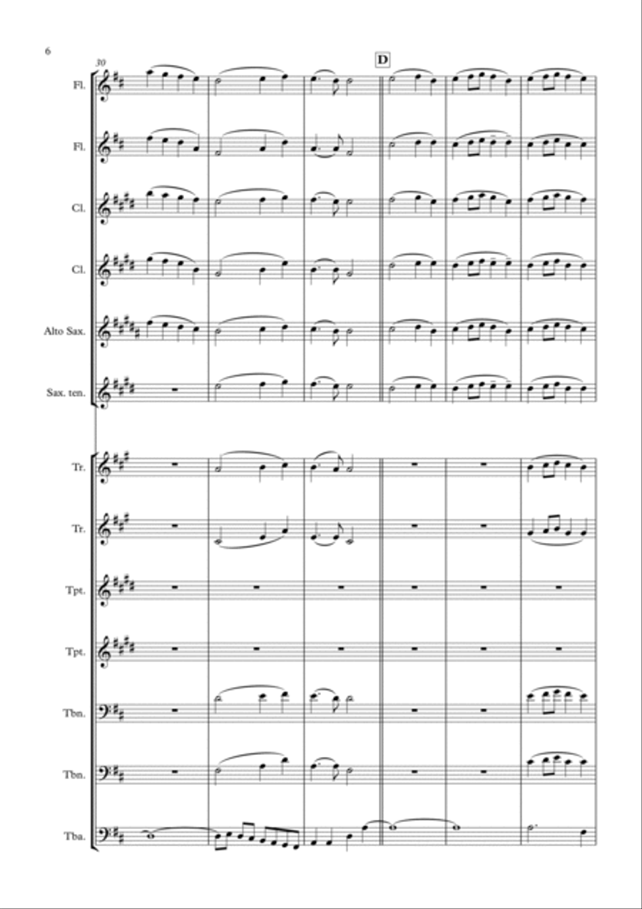 Beethoven - Ode to Joy - Symphony 9 for Wind Band Concert Band scores gallery preview page 6