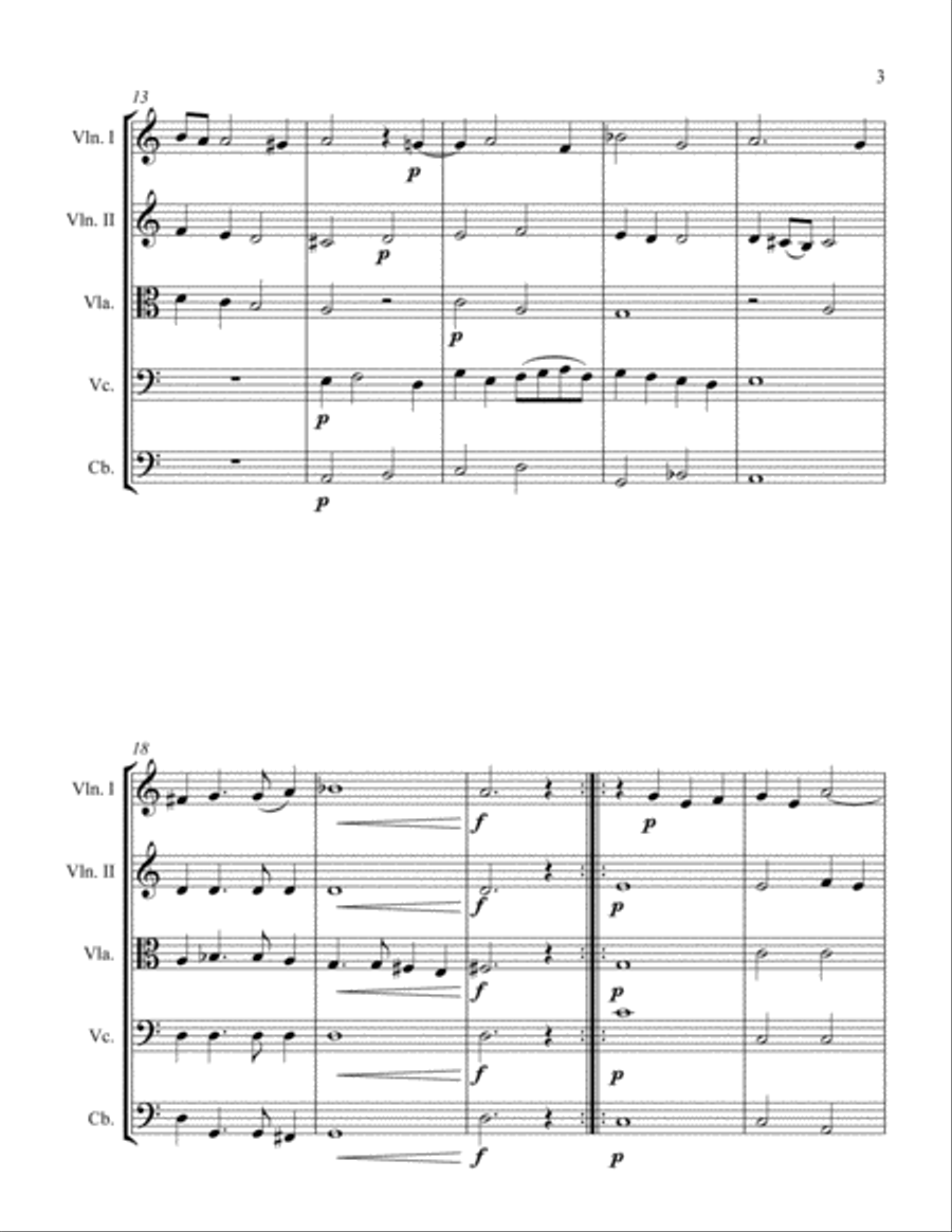 Pavane Semper Dowland Semper Dolens String Orchestra scores gallery preview page 3
