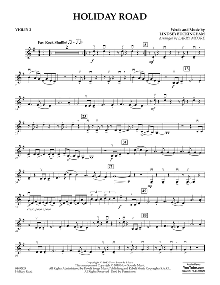 Holiday Road (from National Lampoon's Vacation) (arr. Larry Moore) - Violin 2