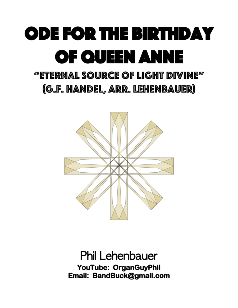 Ode for the Birthday of Queen Anne (Eternal Source of Light Divine) organ work, arr. Phil Lehenbauer Organ Solo scores gallery preview page 1