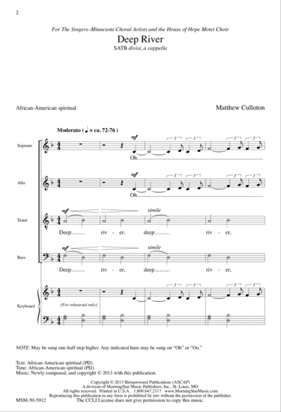 Deep River Divisi scores gallery preview page 2