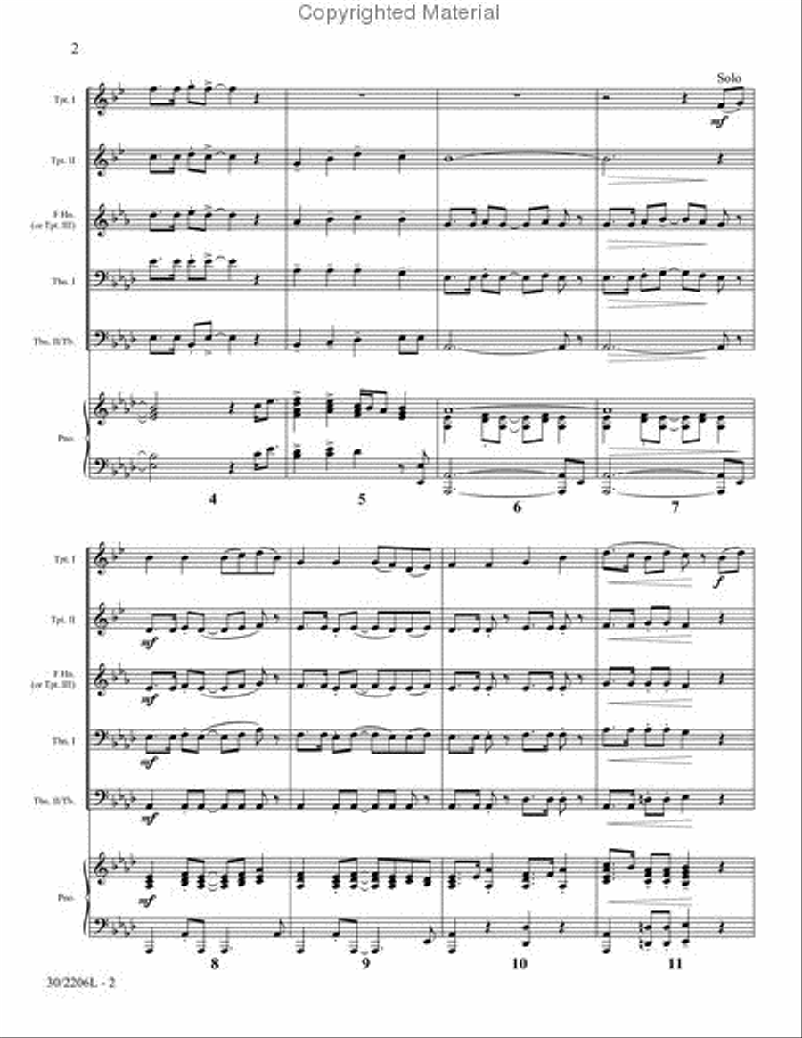 When I Can Read My Title Clear Brass Ensemble scores gallery preview page 3