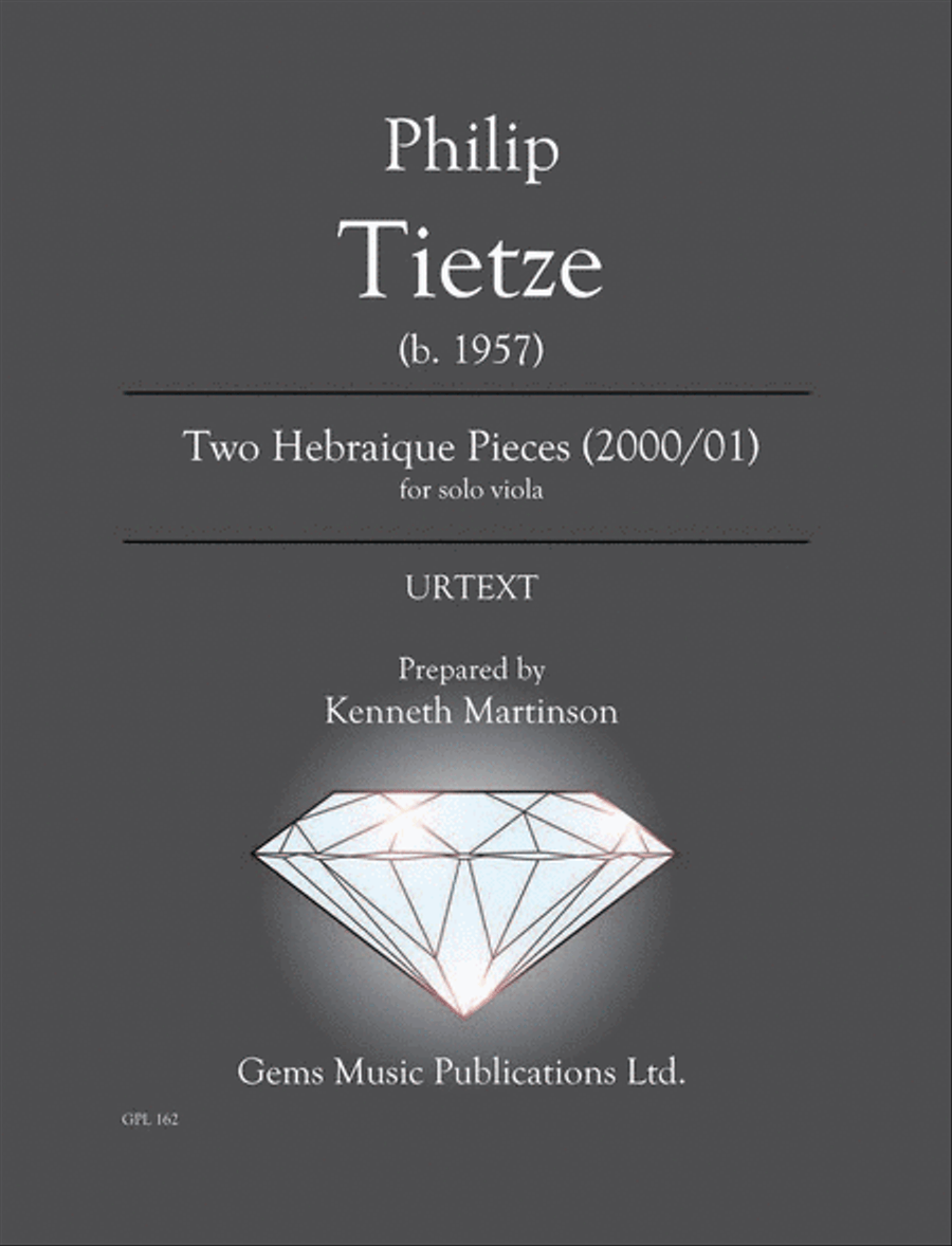 Two Hebraique Pieces (2000/01) for solo viola Viola Solo scores gallery preview page 1