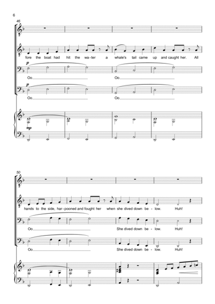 Wellerman - Sea Shanty - Four part choir - TTBB - Lower Voices image number null