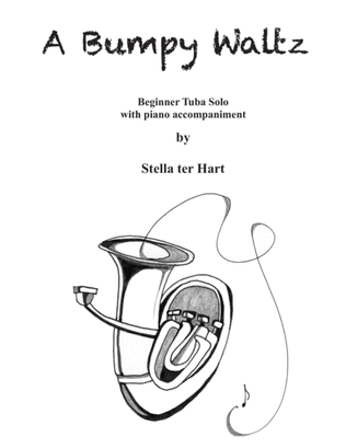 Book cover for A Bumpy Waltz - beginner Tuba Solo with piano accompaniment