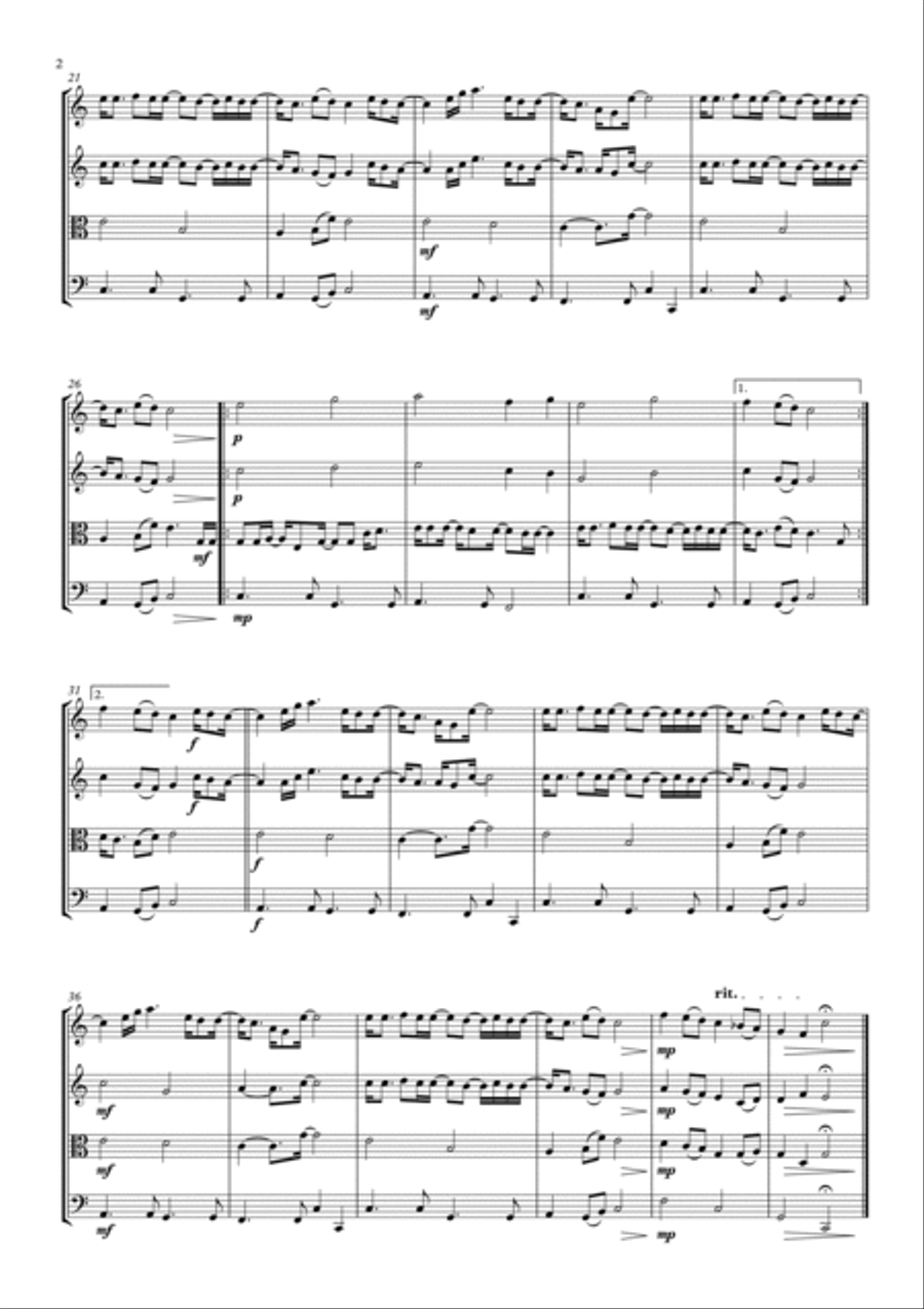 Let It Be String Quartet scores gallery preview page 2