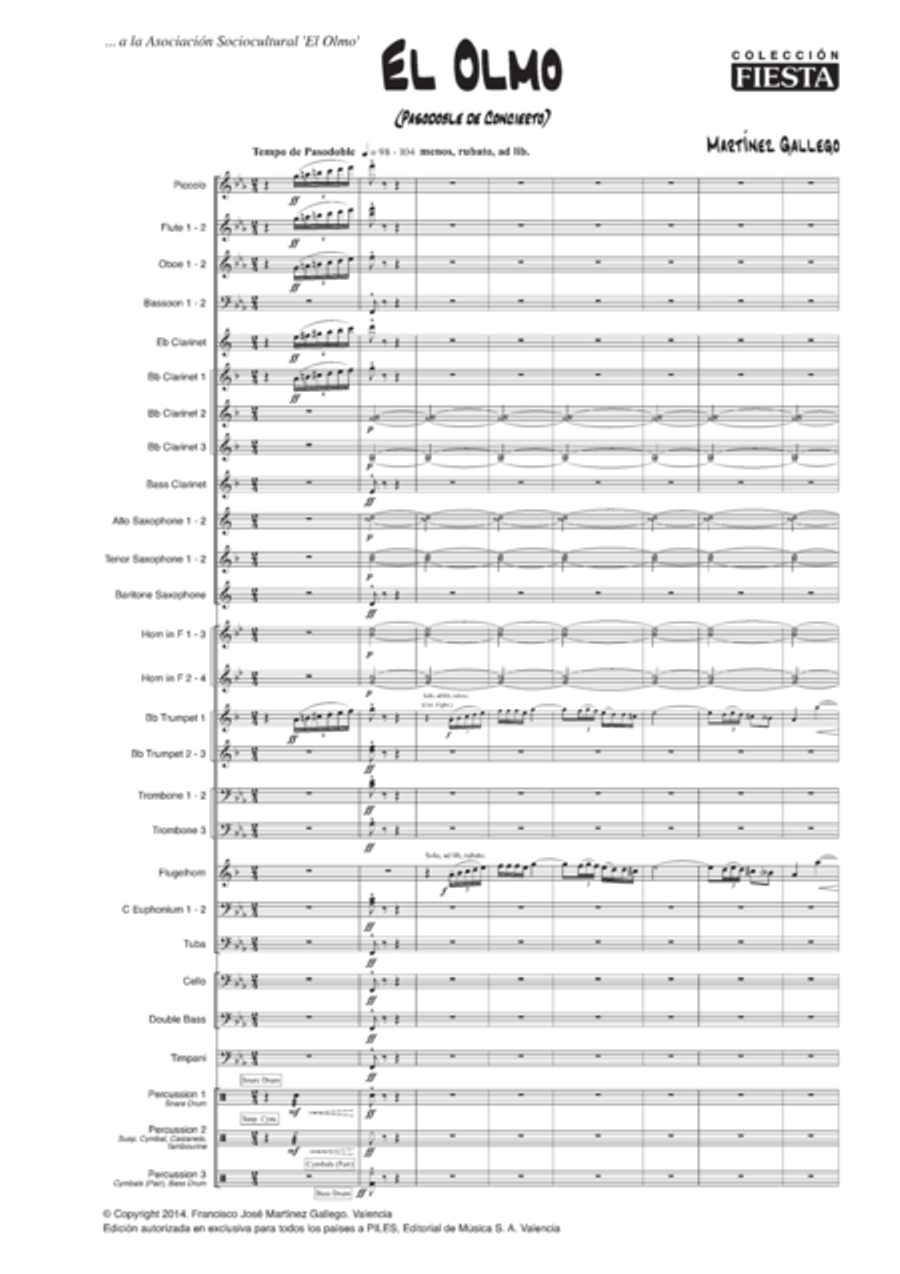 El Olmo. Pasodoble de Concierto Concert Band scores gallery preview page 2