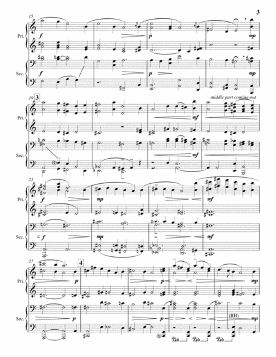 On Hearing the First Cuckoo in Spring - Piano Duet Piano Duet scores gallery preview page 3