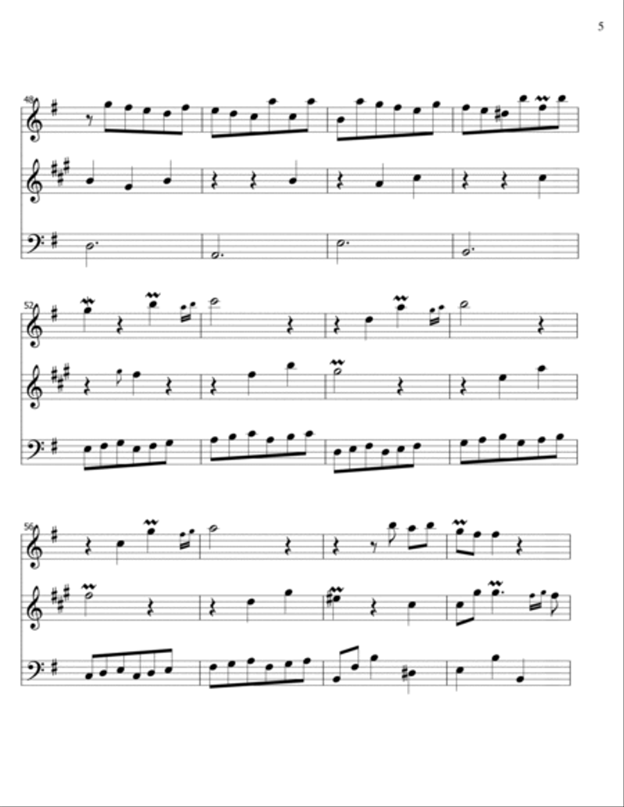 Corant - trio- violin/clarinet/trombone Trombone Trio scores gallery preview page 5