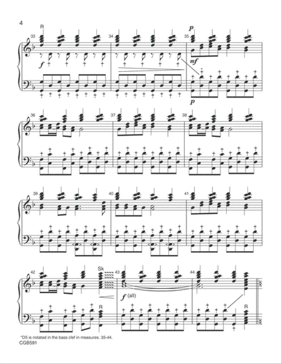 Sing We Now of Christmas; Now the Green Blade Rises (Handbell Score) Handbell Choir scores gallery preview page 4