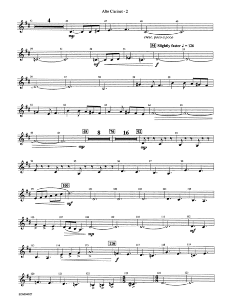 Tir Na Nog (A Celtic Legend): E-flat Alto Clarinet Concert Band scores gallery preview page 2