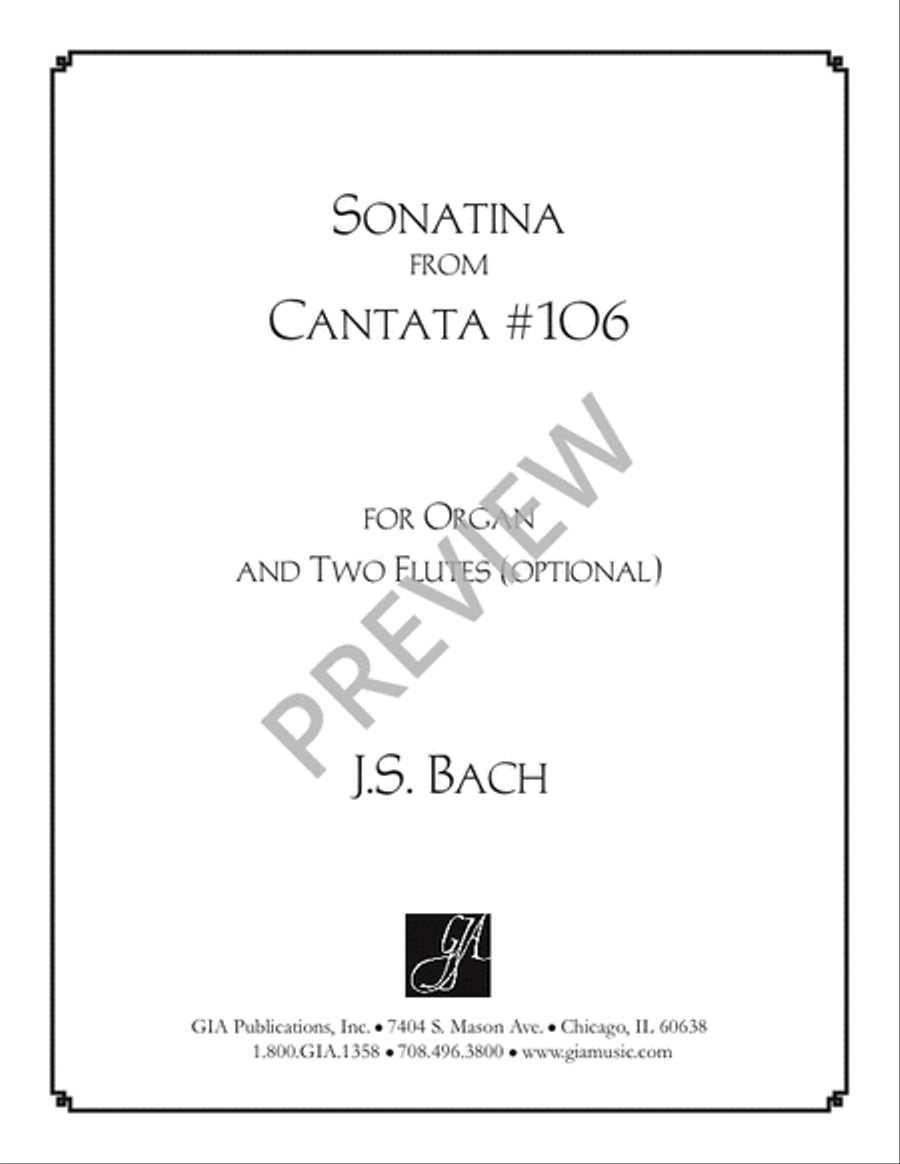 Sonatina from Cantata #106 Flute scores gallery preview page 2