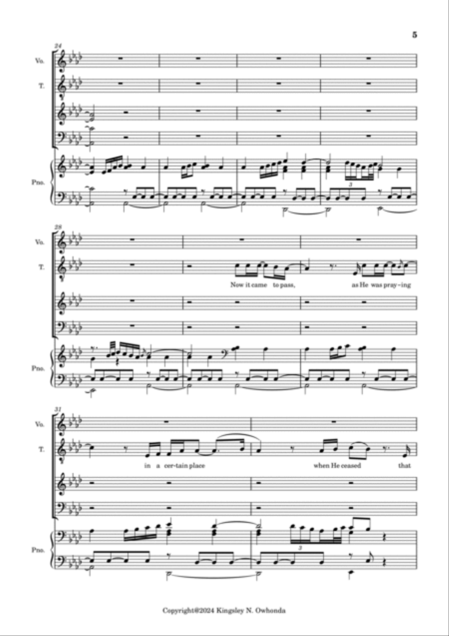 Teach us to Pray Teach us to Pray 4-Part scores gallery preview page 5