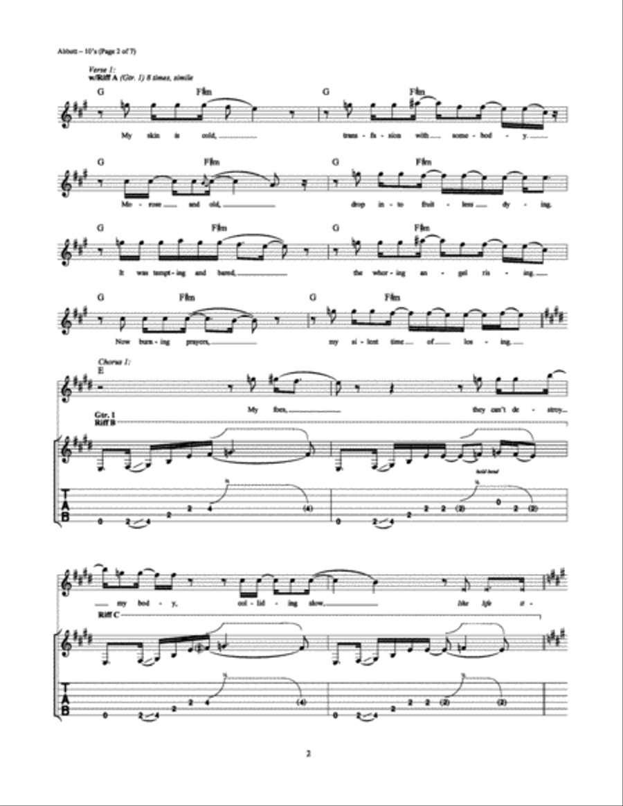 10's Electric Guitar scores gallery preview page 2