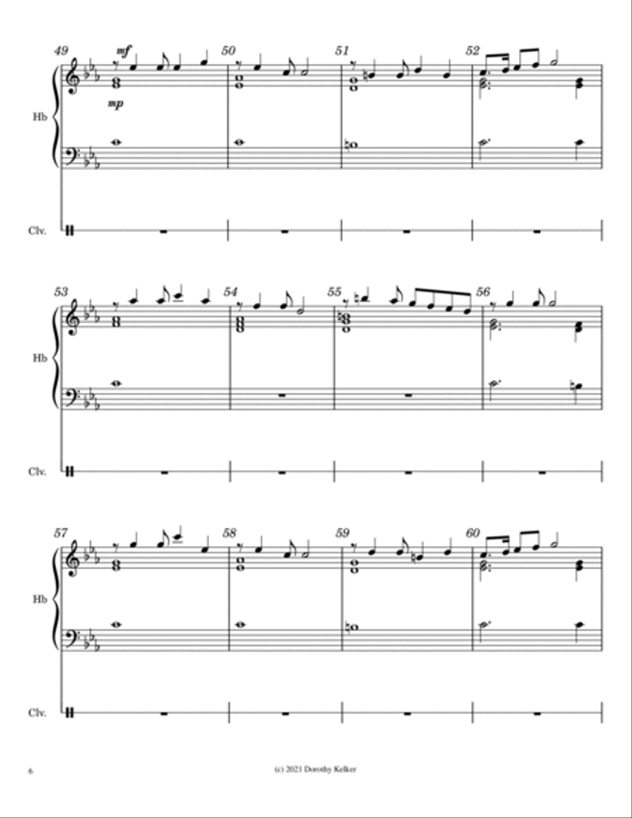 Tango in F Minor Handbell Choir scores gallery preview page 6
