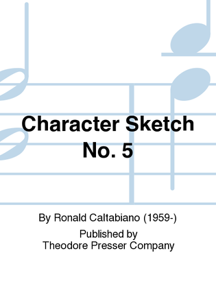 Book cover for Character Sketch No. 5
