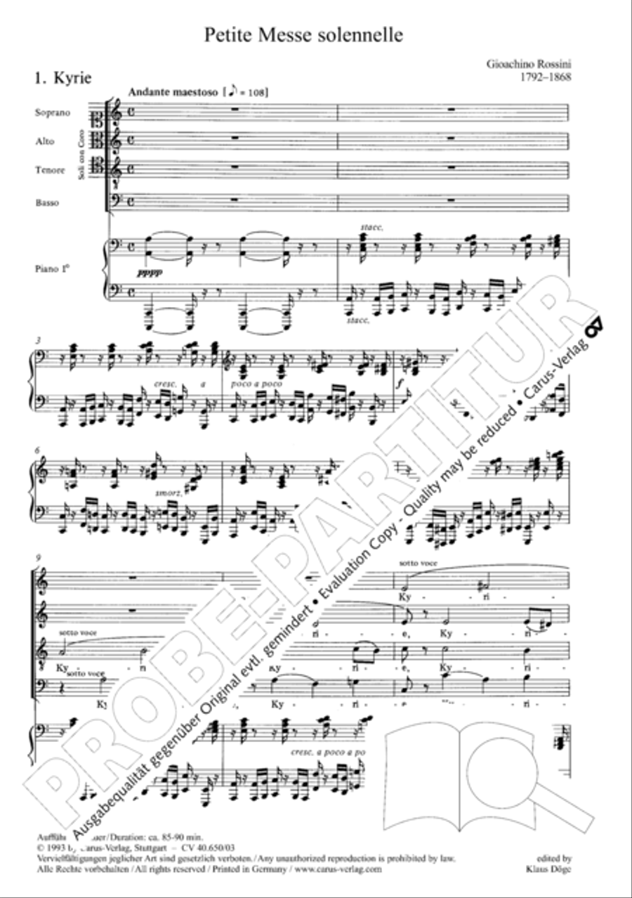 Petite Messe solennelle 4-Part scores gallery preview page 8