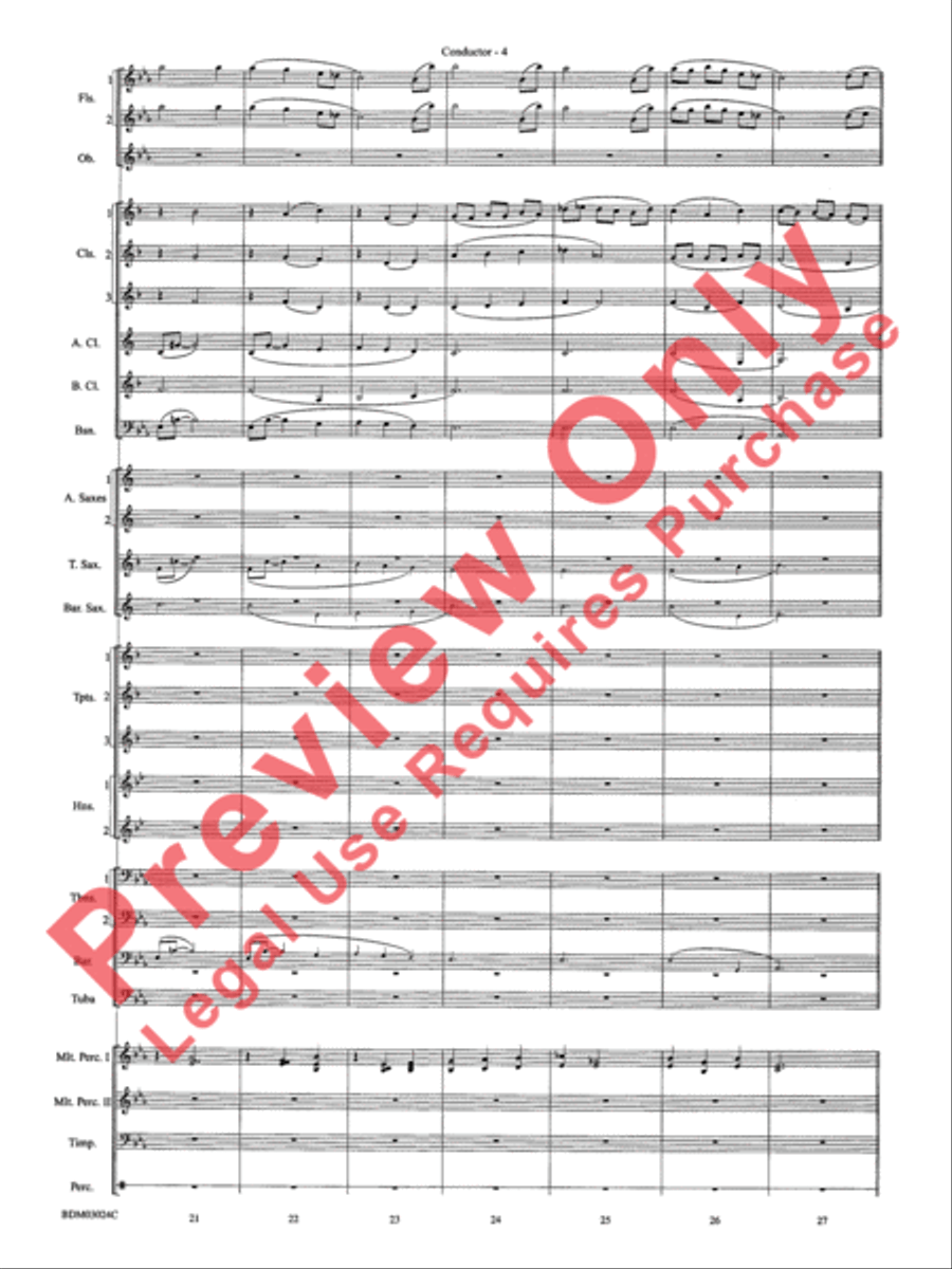 Winter Rhapsody - Cs Winter Rhapsody - Cs Concert Band scores gallery preview page 7