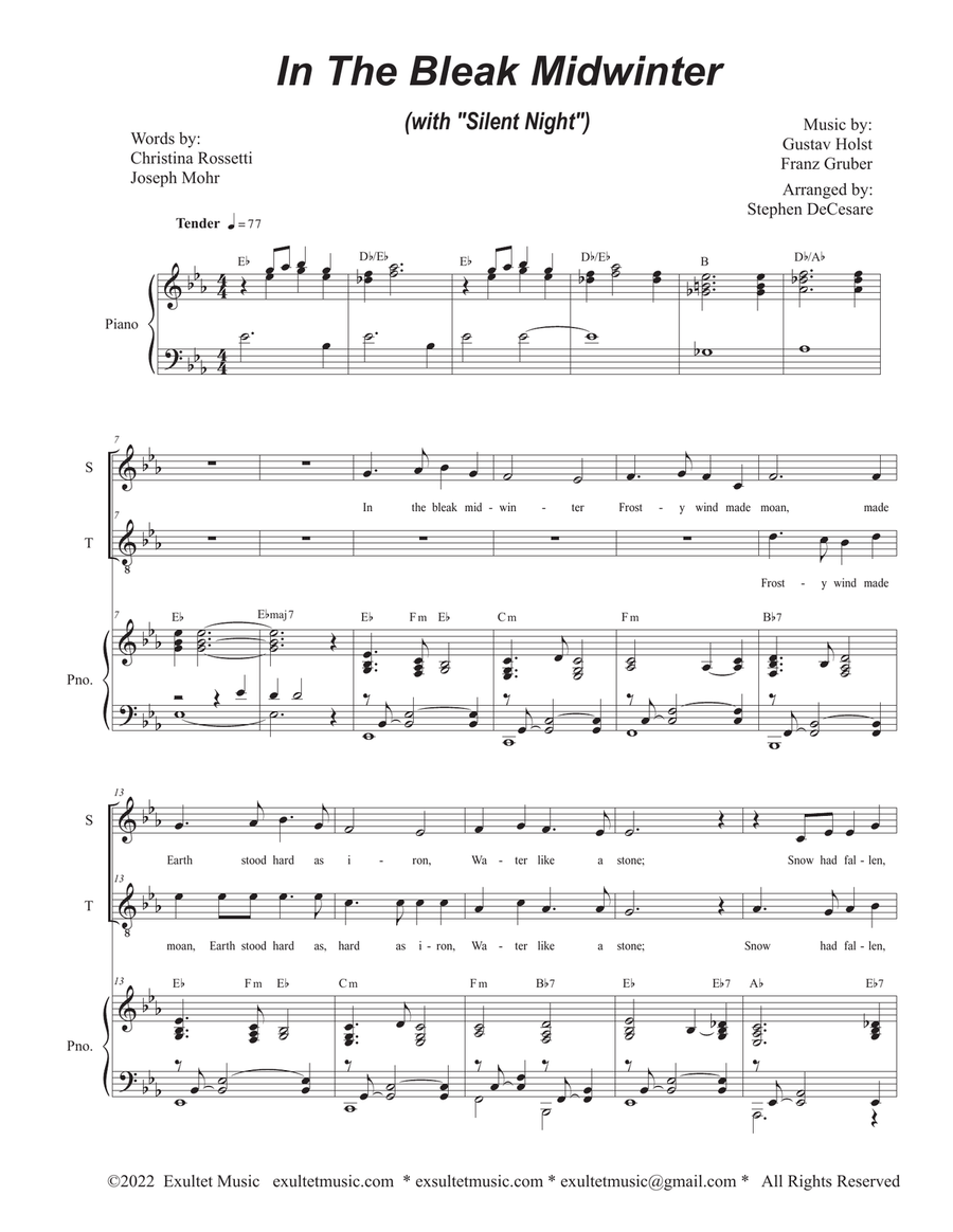 Vocal Duets for Christmas (Volume 2) (Soprano and Tenor solo) Tenor Voice scores gallery preview page 2