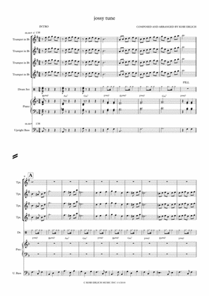 jossy tune is a composition of meter 6/8 composed and arranged by kobi erlich for 4 trumpet+rhythm s
