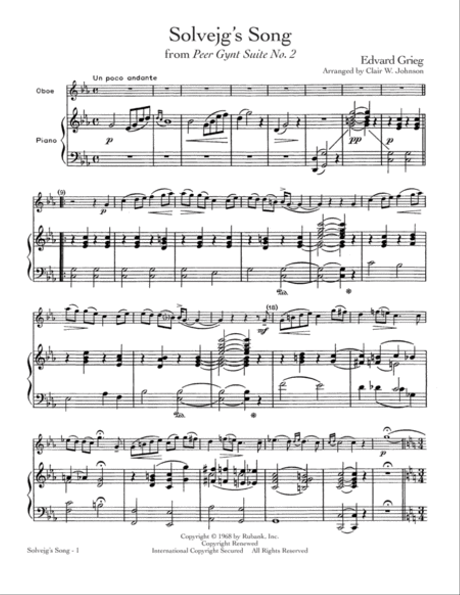Solvejg's Song School and Community scores gallery preview page 1