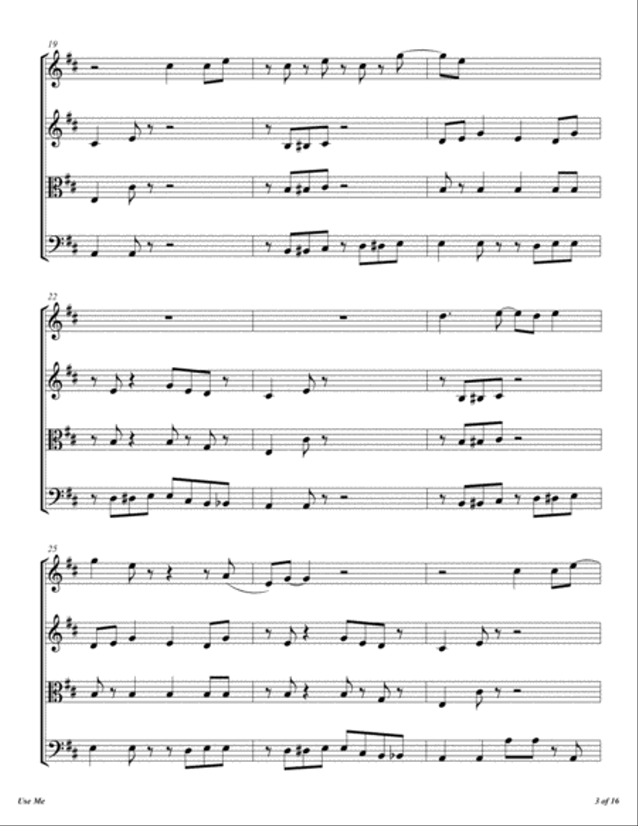 Use Me String Quartet scores gallery preview page 4