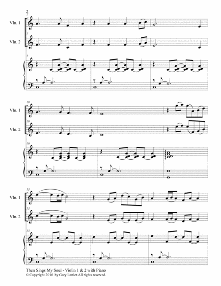 Trios for 3 GREAT HYMNS (Violin 1 & Violin 2 with Piano and Parts) image number null