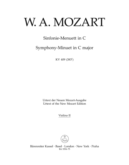 Symphony C major, KV 409