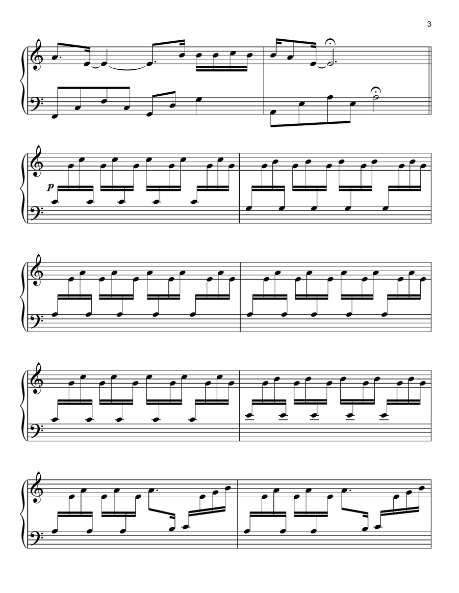 Una Mattina Easy Piano scores gallery preview page 3
