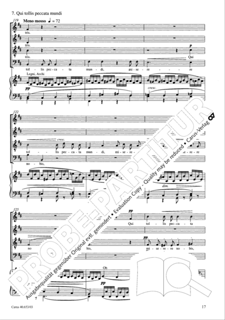 Mass in D Major (Missa in D) 4-Part scores gallery preview page 18