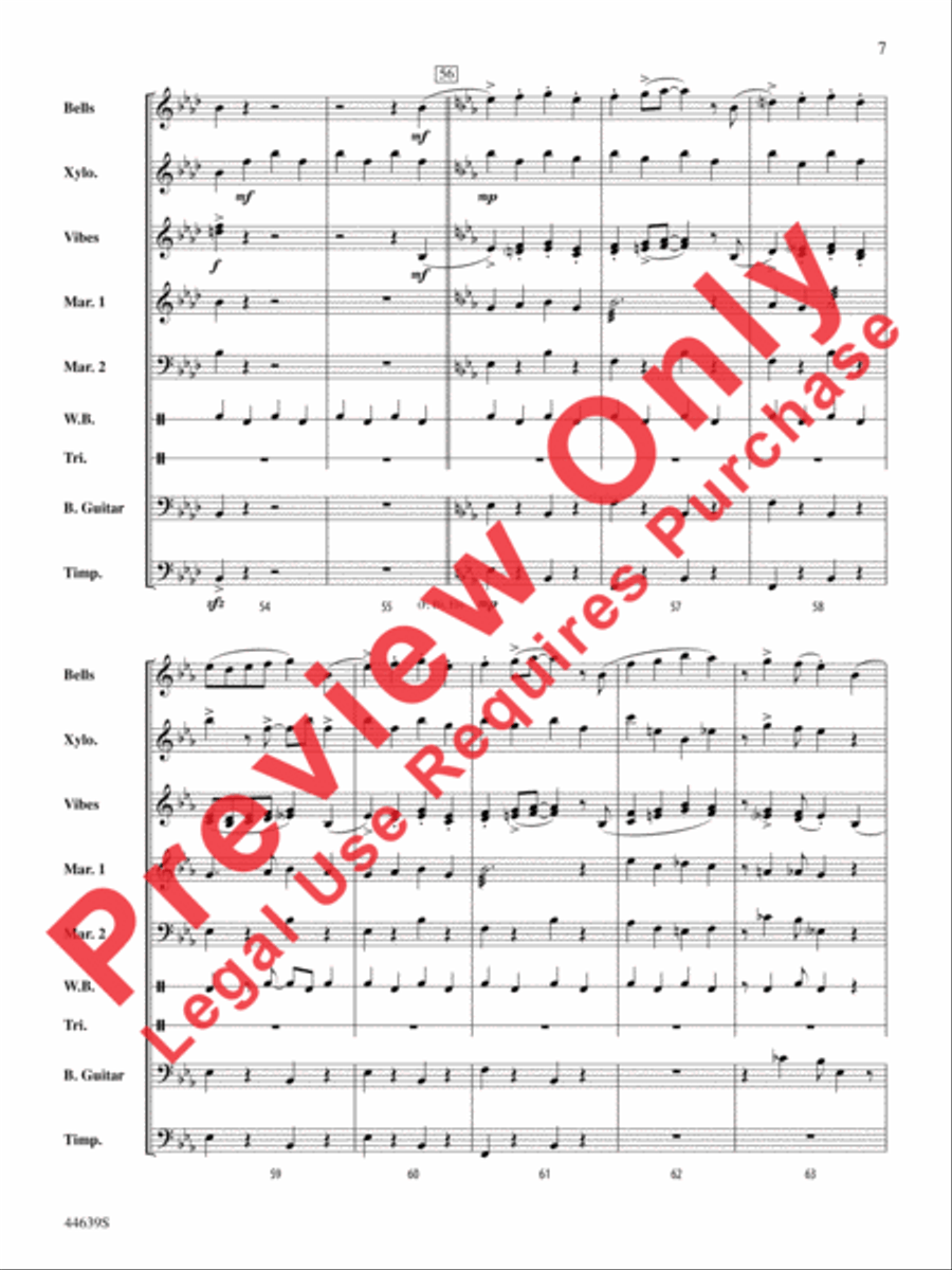The Syncopated Clock Percussion Ensemble scores gallery preview page 8