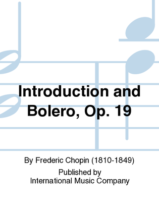 Book cover for Introduction And Bolero, Op. 19