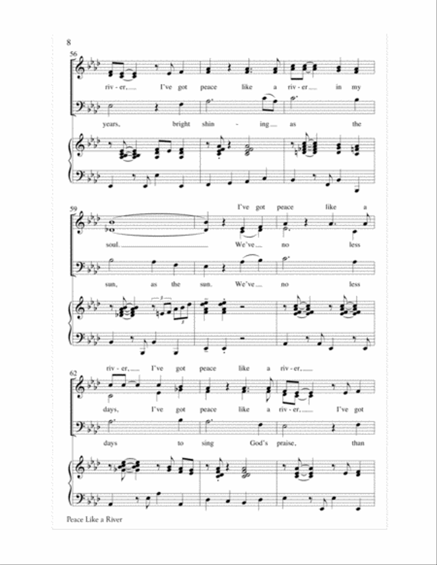 Peace Like a River 3-Part scores gallery preview page 9