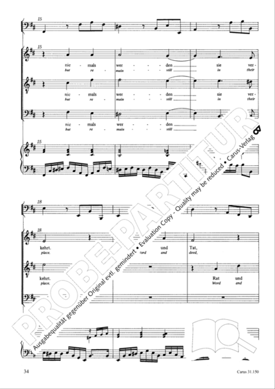 O my Lord, I long for thee (Nach dir, Herr, verlanget mich) 4-Part scores gallery preview page 37