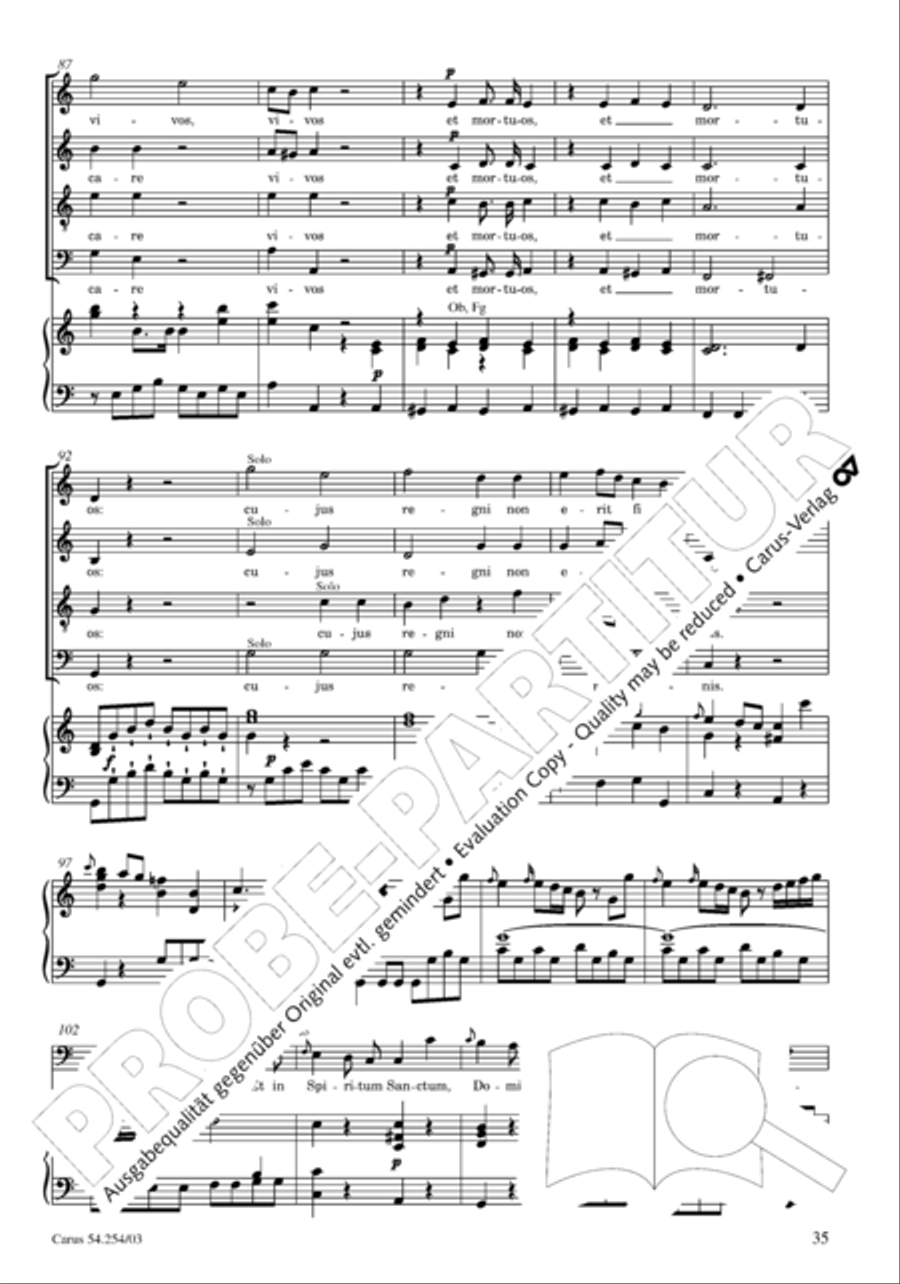 Missa Sancti Hieronymi 4-Part scores gallery preview page 36