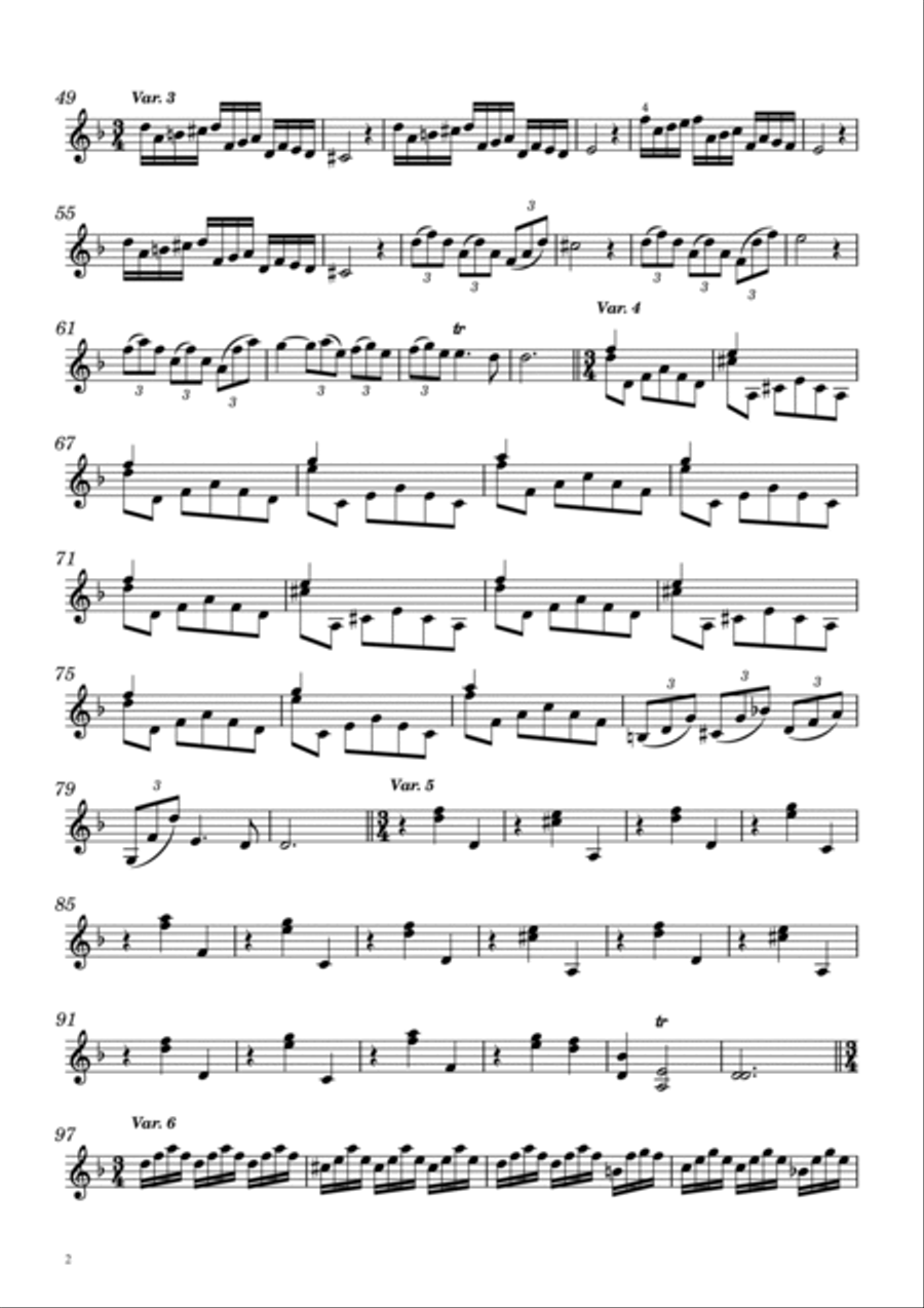 Arcangelo Corelli - Violin Sonata in D minor, Op.5 No.12 'La Folia' - For Violin Solo Original Violin Solo scores gallery preview page 2