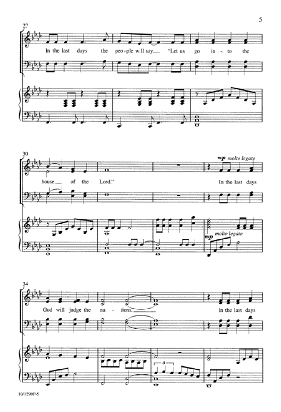 In the Last Days 4-Part scores gallery preview page 5