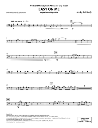 Book cover for Easy On Me (for Brass Quintet) (arr. Seb Skelly) - Bb Trombone / Euphonium B.C.