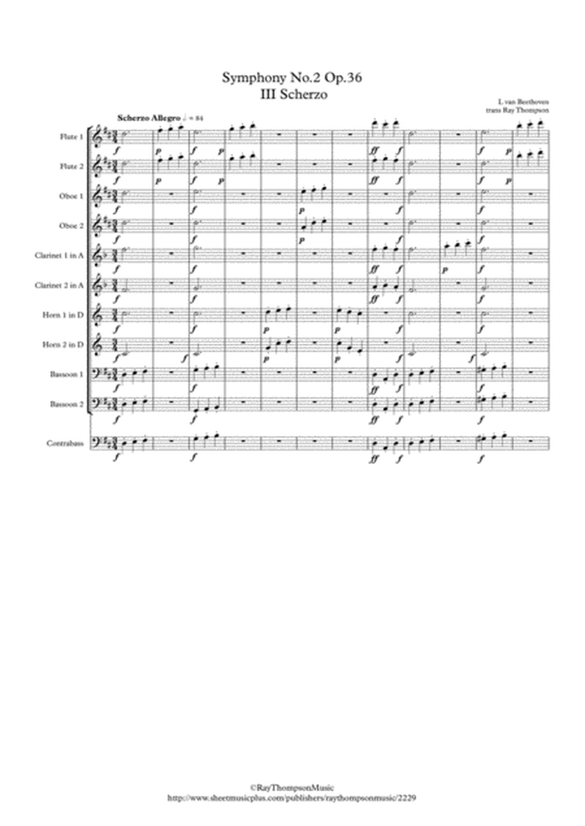 Beethoven: Symphony No.2 Op.36 Mvt.III Scherzo - wind dectet image number null